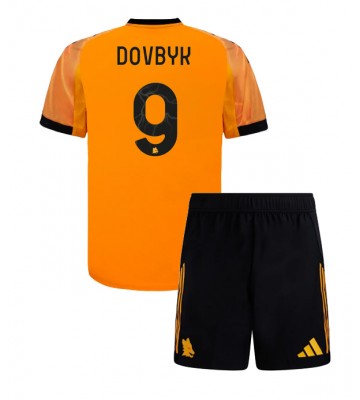 AS Roma Artem Dovbyk #9 Borta Kläder Barn 2025-26 Kortärmad (+ Korta byxor)